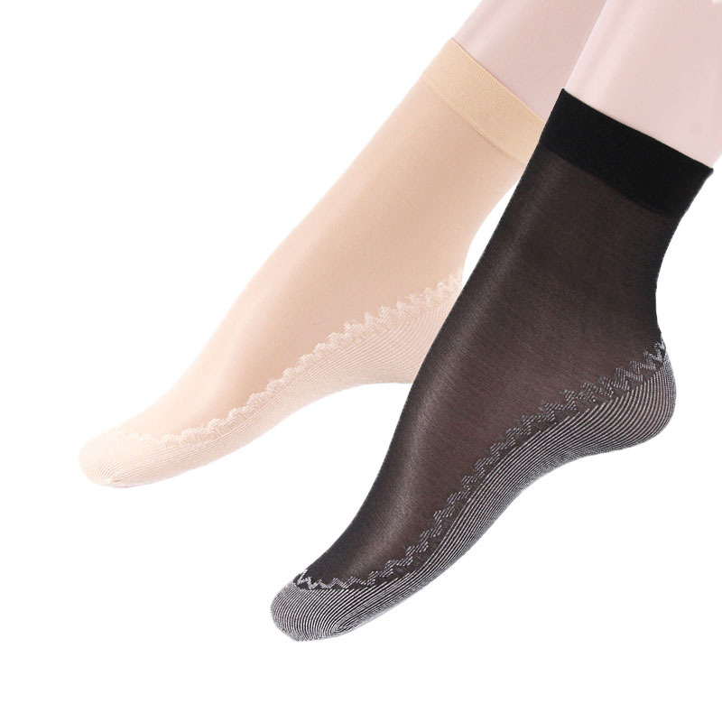 Socks Women's Socks Velvet Stockings Summer Women's Thin Socks Cotton Base Steel Wire Stocking Non-Slip Women's Mid-Calf Length Sock Wholesale