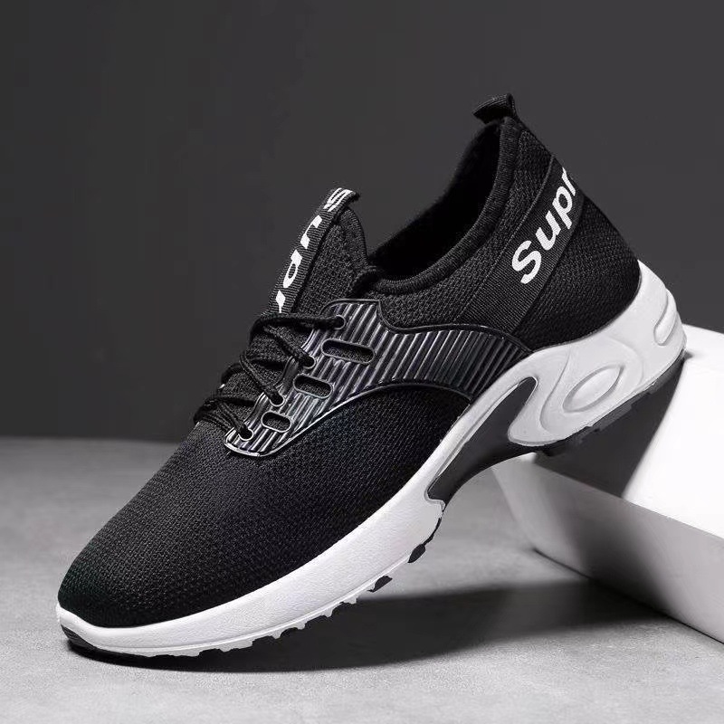 One Piece Dropshipping Summer Lace up Breathable Mesh Style for Sports Pumps Men's Mesh Cloth Shoes Thin Light Running Cloth Shoes