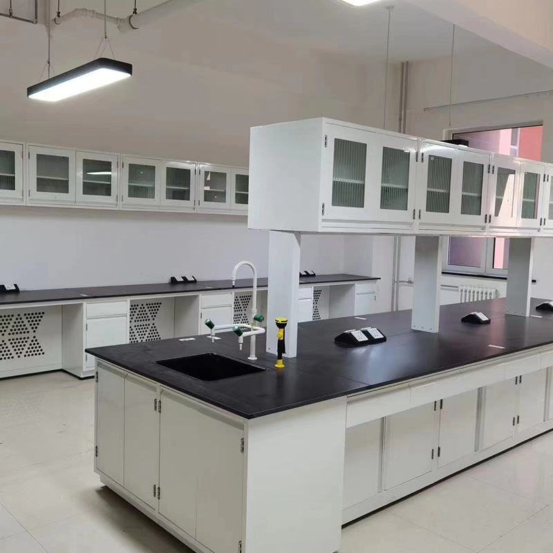 全钢实验台实验室操作台钢木中央台试验台化学实验工作台通风橱柜