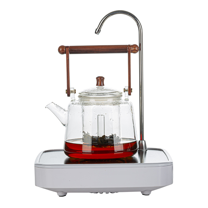 自动上水电陶炉蒸煮茶器套装玻璃煮茶壶加厚烧水壶电加热蒸茶壶
