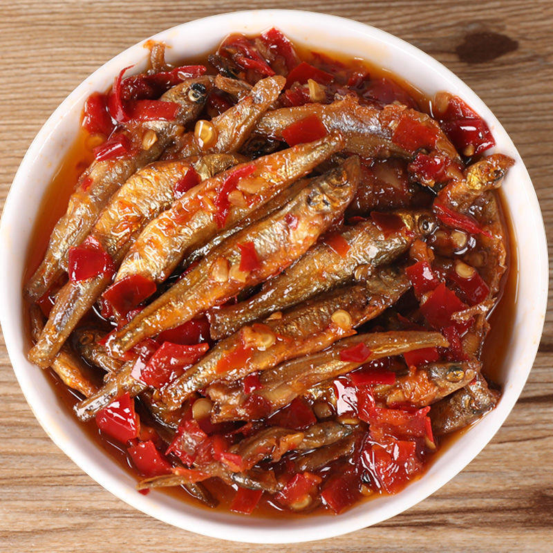 鱼仔下饭菜湖南特产香辣小鱼仔农家小鱼火鱼肉熟食食品非带鱼罐头