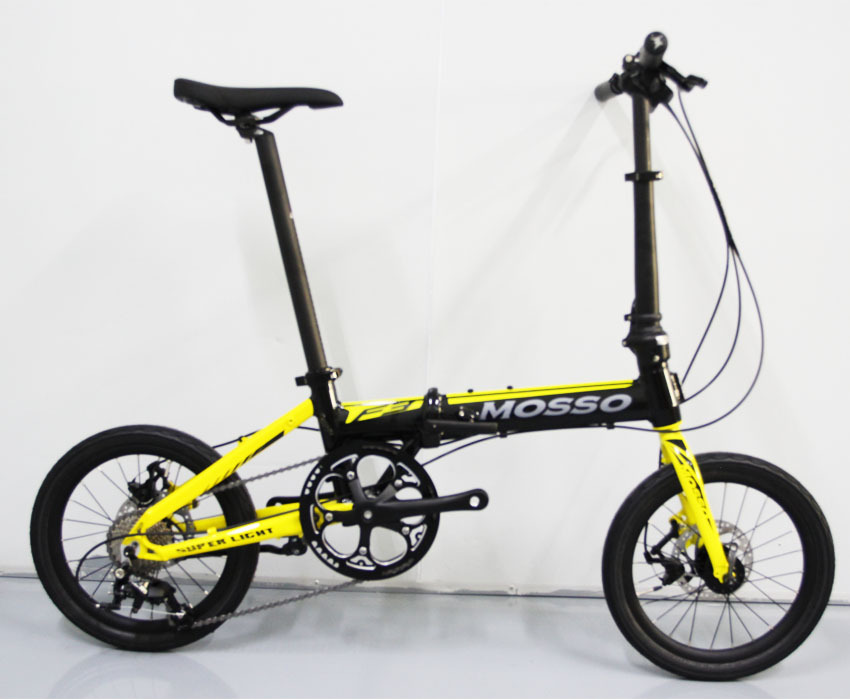 台湾mosso折叠车f3变速9速油刹铬钼钢 16寸车架上下班代步代驾车