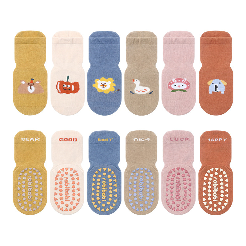 Baby Floor Socks Spring and Autumn New Baby Tube Socks Indoor Non-Slip Cool Early Education Boys and Girls Toddler Socks