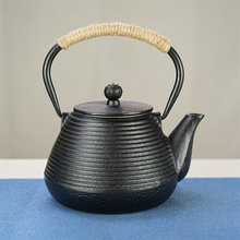 简约素色日式风煮水泡茶壶手工铸铁艺壶茶壶铁茶壶出口电陶炉茶具