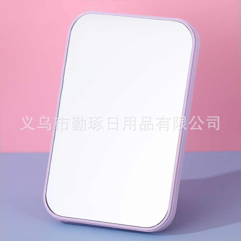 Creative Single-Sided Mirror Desktop Stand-up Desktop High Definition Vanity Mirror Dormitory Students Simple Wholesale Five-Color Makeup Mirror