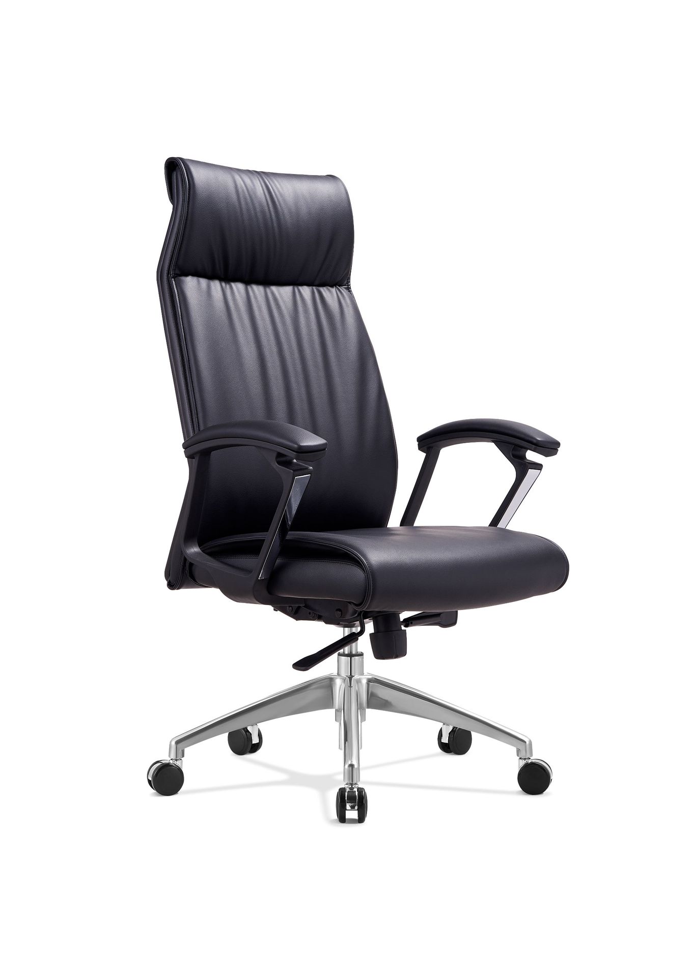 现代简约老板椅塑料面扶手多功能办公椅高端班椅商务办公室接待椅