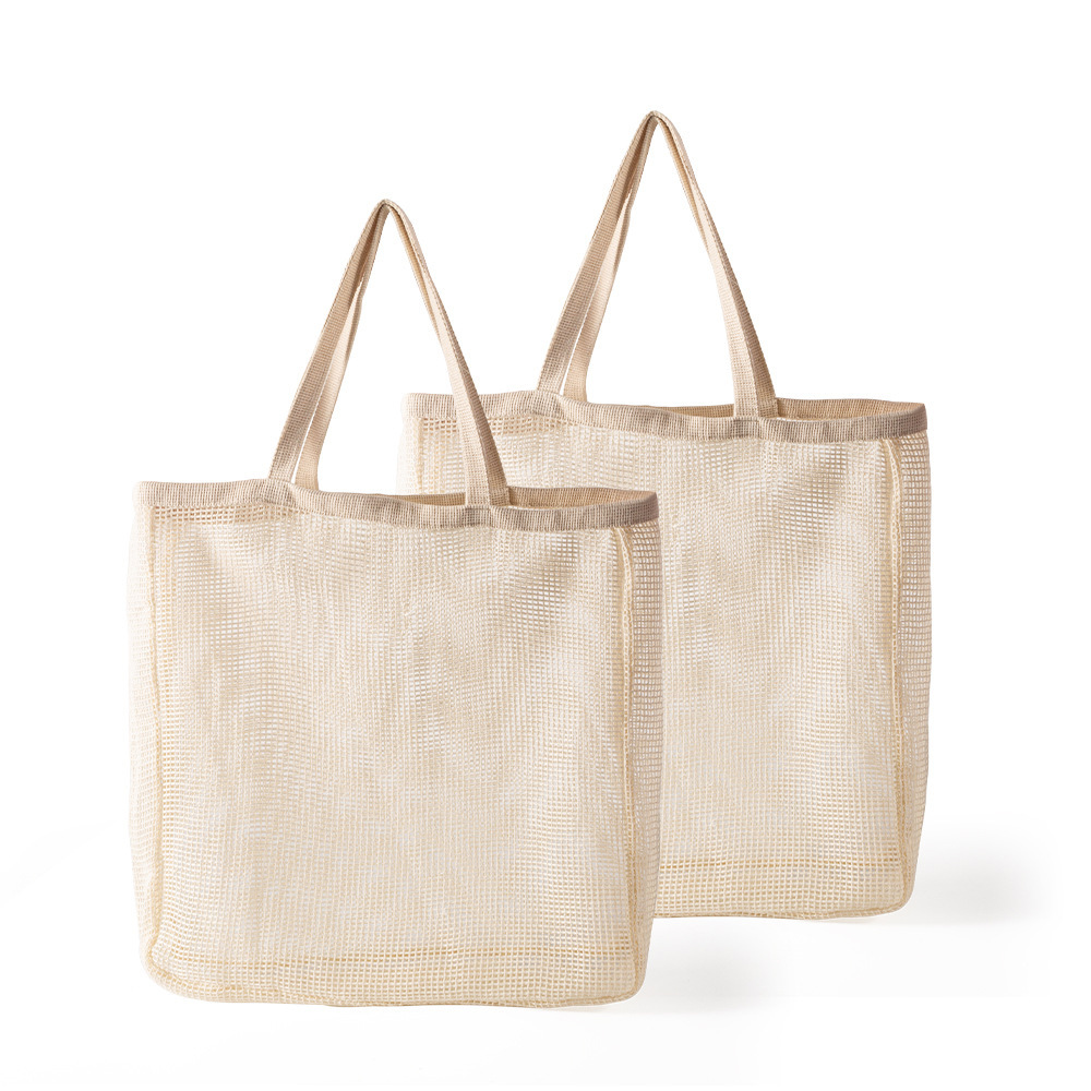 跨境专供新款欧美购物环保袋手提款有机棉布袋ecobag水果袋棉网袋