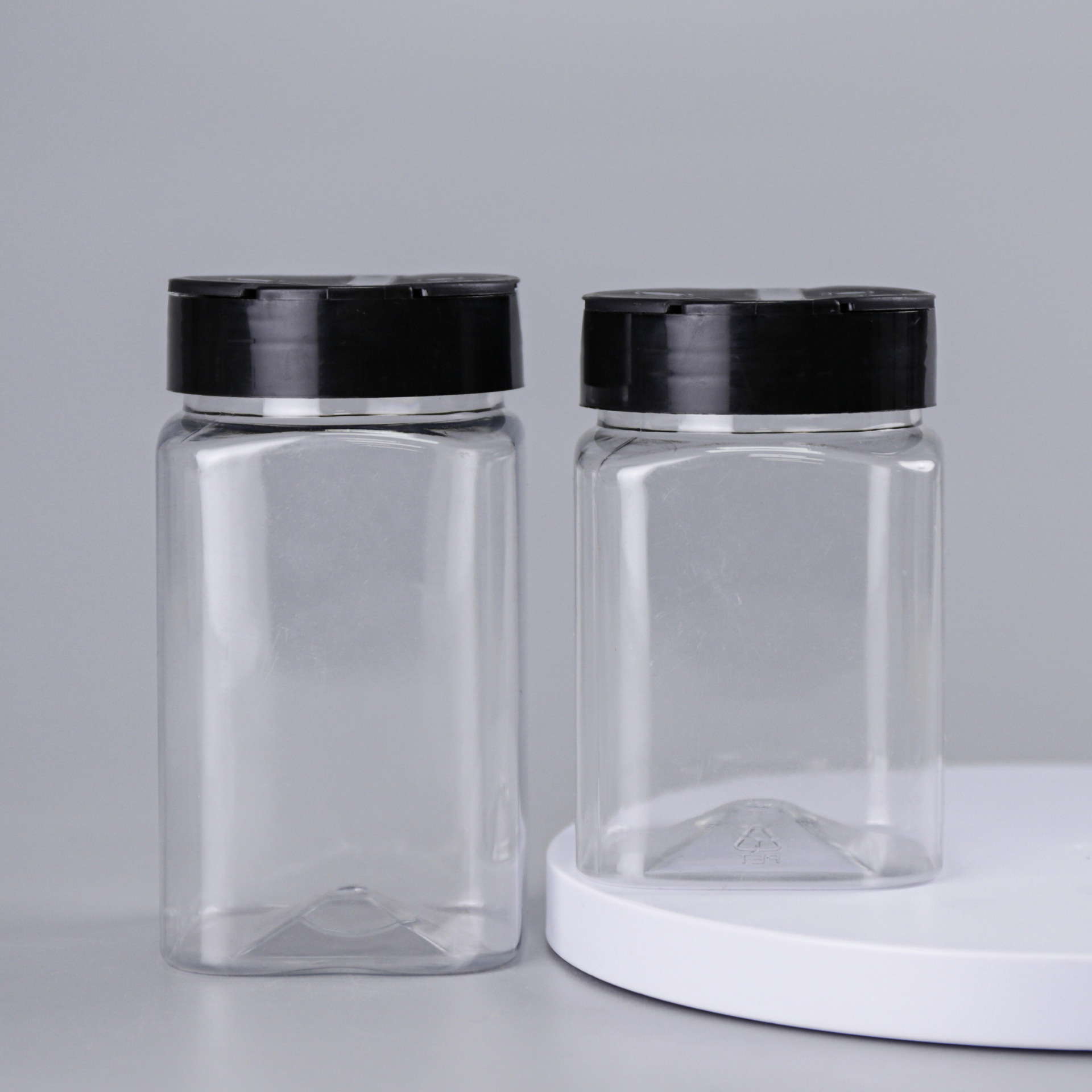 pet方形调味瓶透明厨房调料瓶密封级塑料瓶子翻盖蝴蝶盖密封罐子