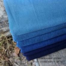 蓝染布手工靛蓝染植物染木染刺子绣布料 服装面料手工布印染棉夏