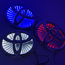 3D车标灯适用于丰田发光标 TOYOTA 威驰LED灯 冷光发光车标灯