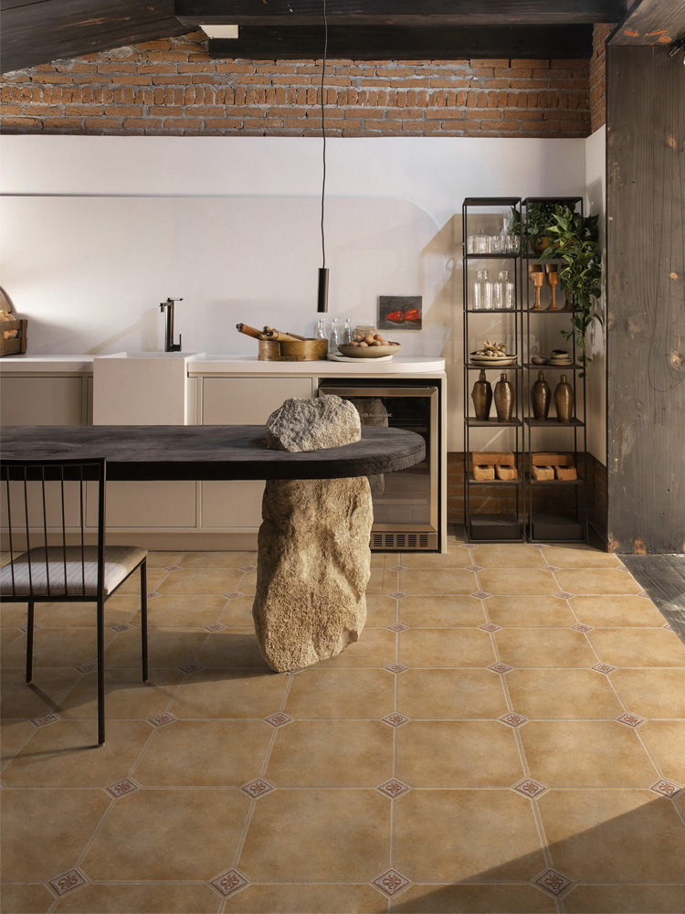 美式乡村复古砖 450 八角地砖 阳台花园 地中海客厅地板砖 仿古砖