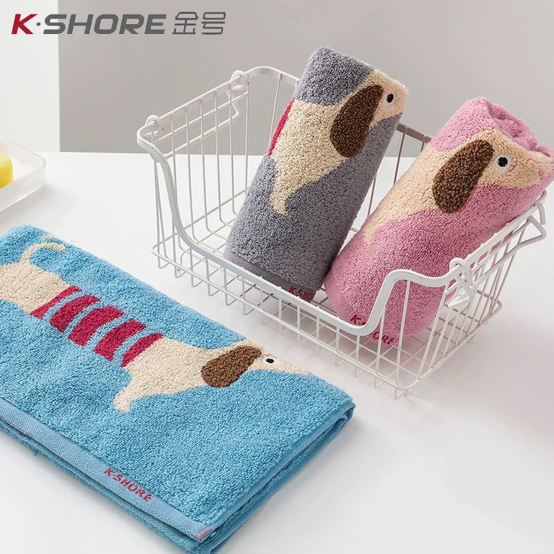 金号毛巾 a类纯棉可爱卡通儿童洗脸小毛巾柔软吸水家用洗脸洗澡巾