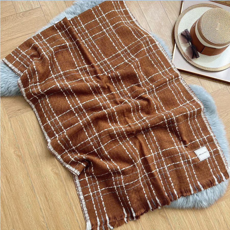 2022 Autumn and Winter New French Style Classic Style Cashmere Shawl Autumn and Winter Couple's Thickened Warm Fashion