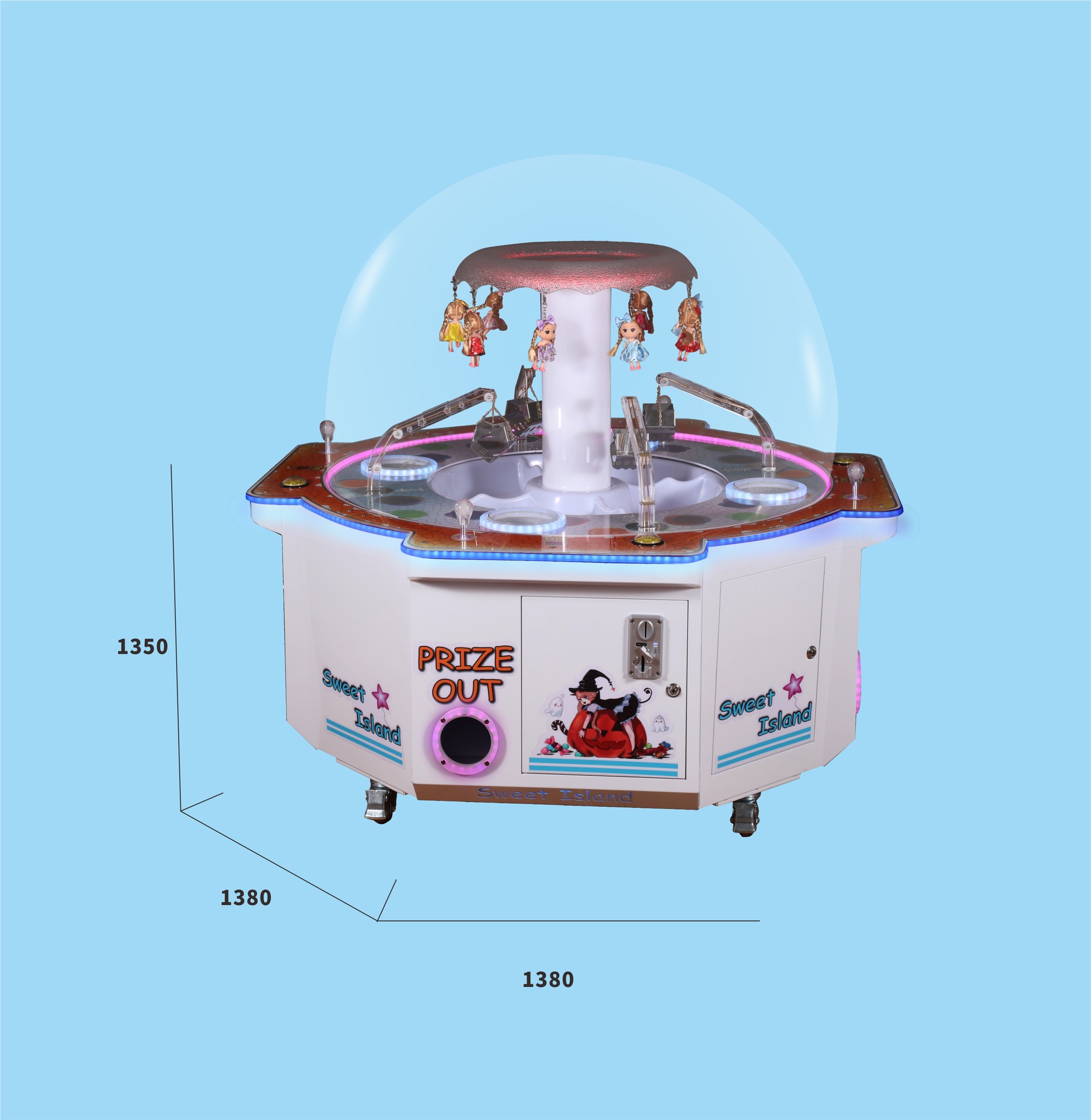 投币抓糖机 游乐场神器 游乐场必备 一克糖娃娃机 扭蛋机 糖果机
