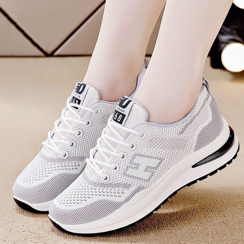 [Shoe Factory Wholesale] New Women's Casual Sneaker Fashion Soft Bottom Breathable Jogging Shoes Walking Shoes Women's Shoes Fashion