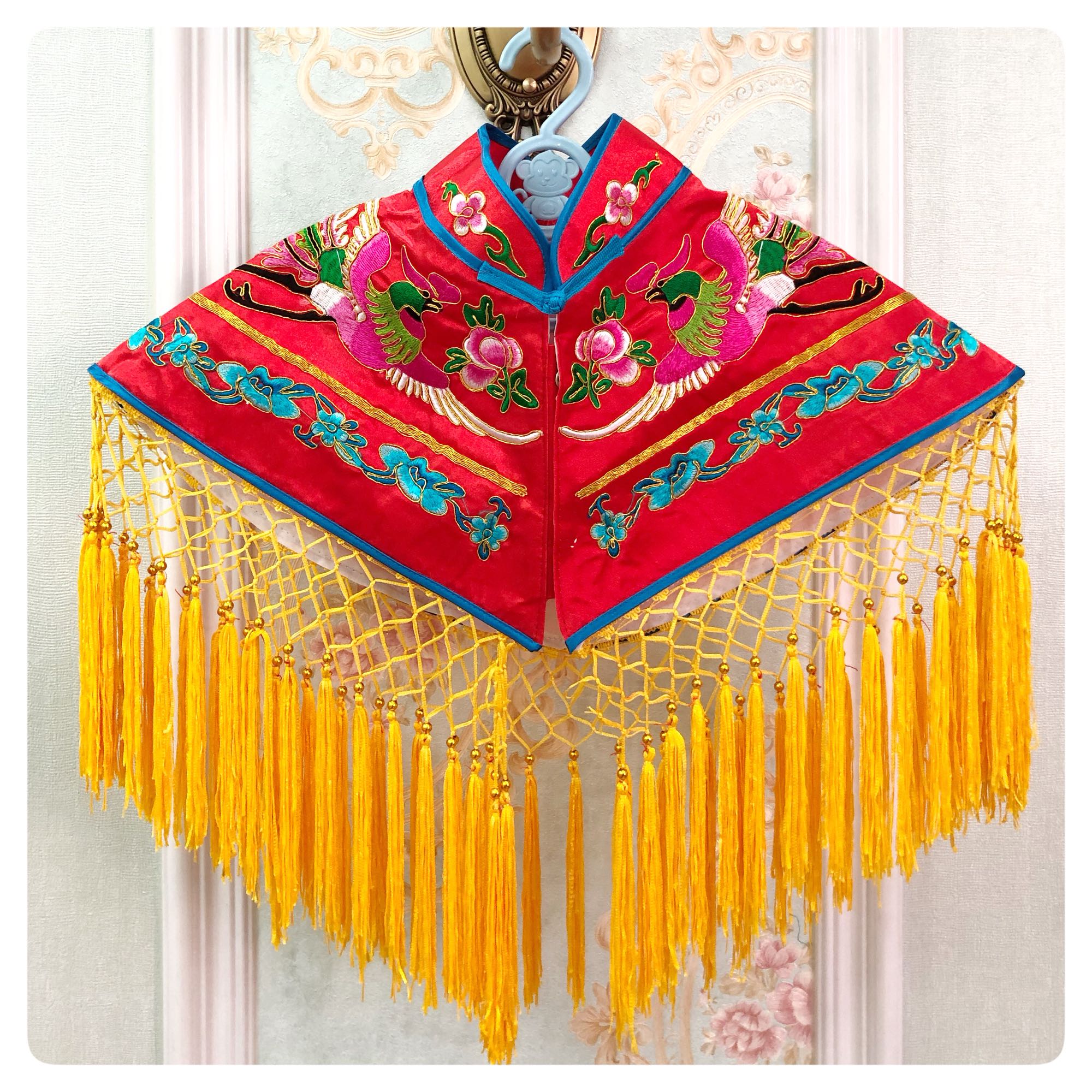 戏曲用品演出服配件广场舞京剧服装披肩云肩凤冠霞帔刺绣贵妃新娘