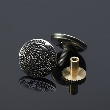 花型银色螺丝扣肩章螺丝扣