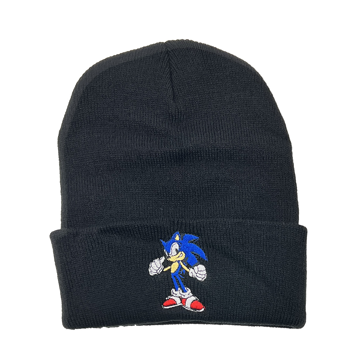 European and American Style Sonic the Hedgehog Embroidered Knitted Hat Animal Embroidery Woolen Cap