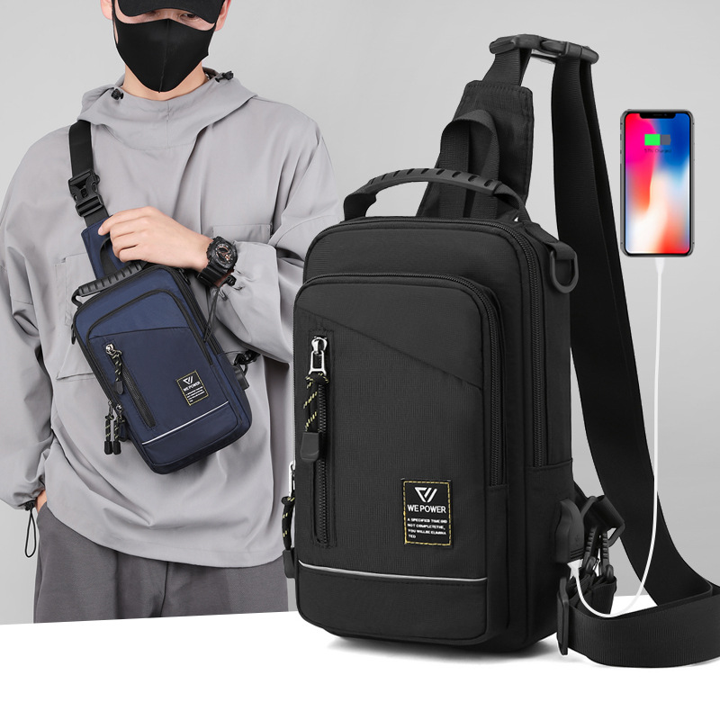 New Men's Trendy Crossbody Chest Bag Outdoor Shoulder Crossbody Bag Casual Backpack Chest Bag