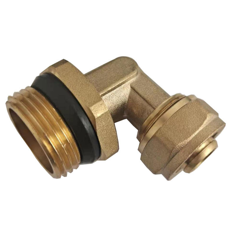 弯头黄铜活接帽铝塑管外丝弯头分水器工程家装配件20*1m 25*1m