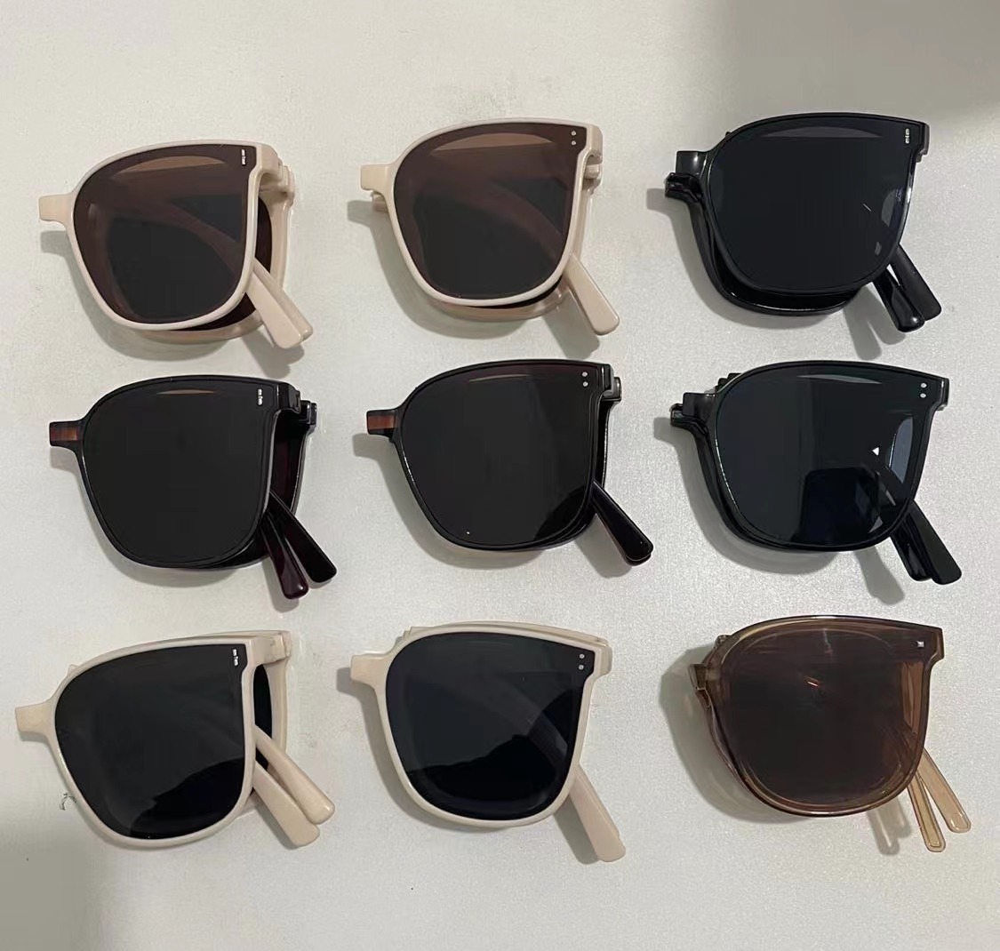 Hot-Selling New Arrival GM Sunglasses Korean Style Folding Sunglasses TikTok Same Sunglasses UV Protection Folding Sunglasses