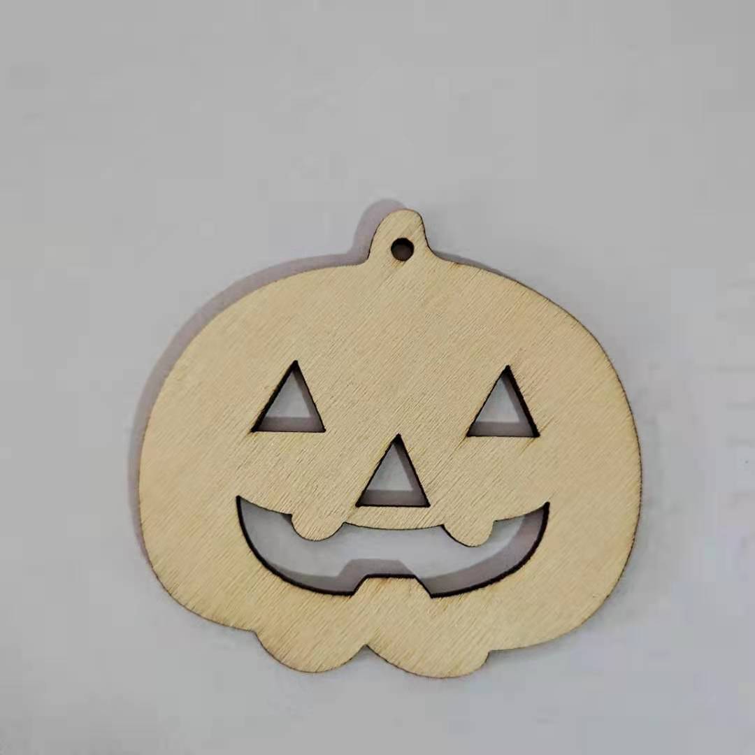 Creative Wooden Craftwork Holiday Party Decoration Pendant Home DIY Ghost Festival Props Halloween Decorations