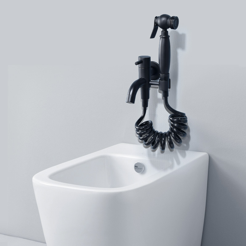 全铜马桶喷枪冲洗器冷热清洗器套装卫生间妇洗高压水龙头pq2006h