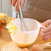 过滤量杯食品级带刻度蛋液塑料打蛋杯鸡蛋烘焙带过滤网厨房淘米常