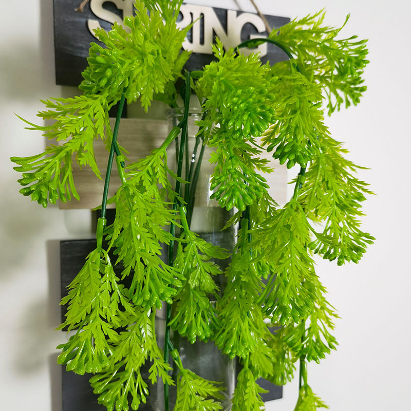 厂家现货批发仿真藤条铁指兰壁挂植物假叶条装饰喷色配墙材植物