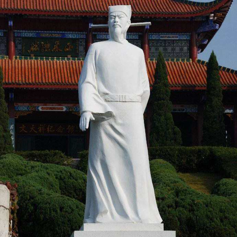 石雕人物雕塑厂家制作文天祥雕像汉白玉花岗岩古代名人伟人像摆件