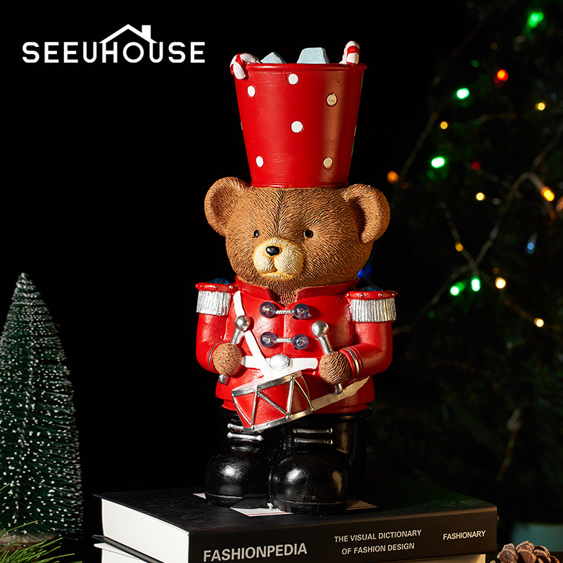 Christmas Brown Bear Drummer