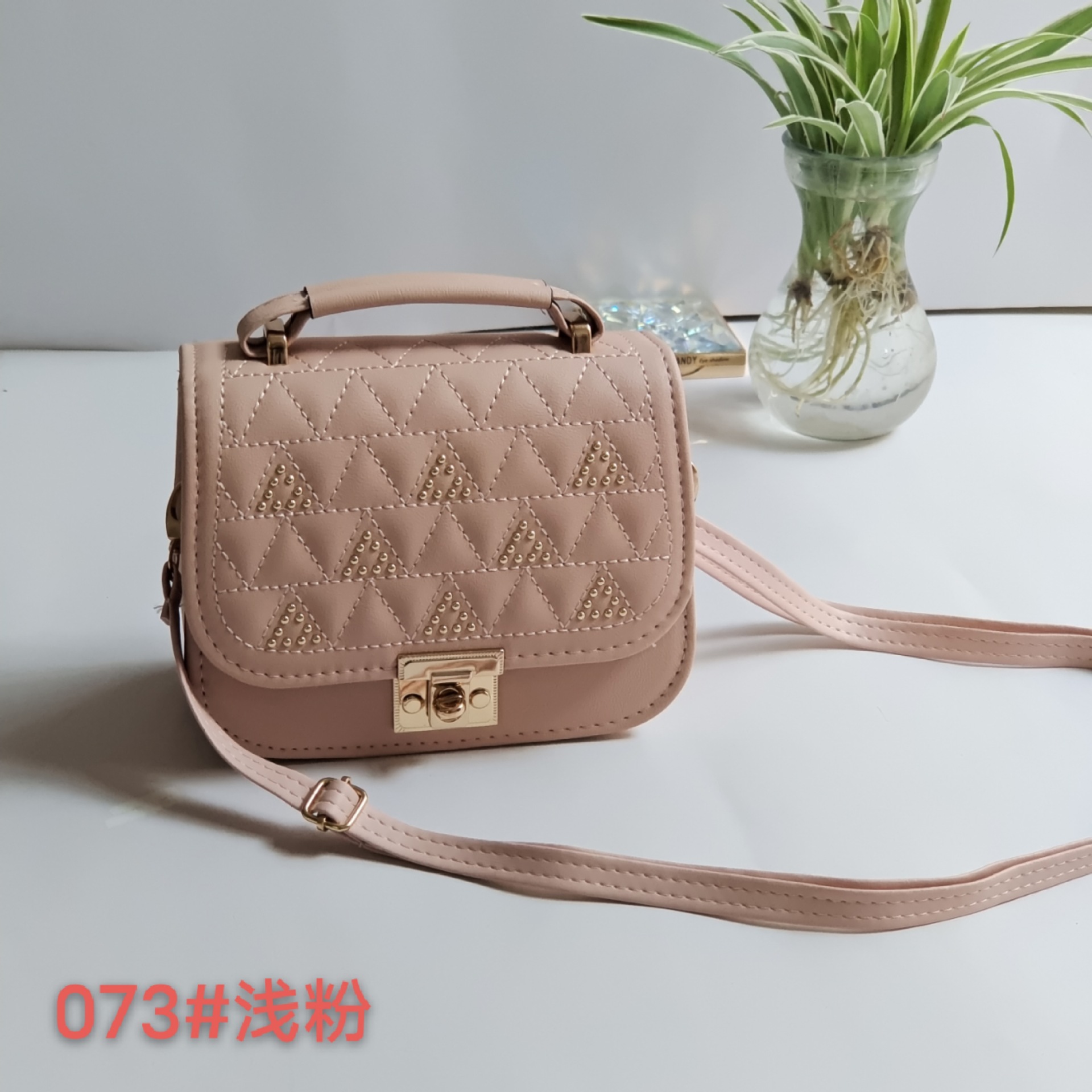 Cross-Border Fresh Rhombus Shoulder Bag Plaid Fashion All-Match Rhombus Korean Style Trendy Hand-Carrying Bag Messenger Bag