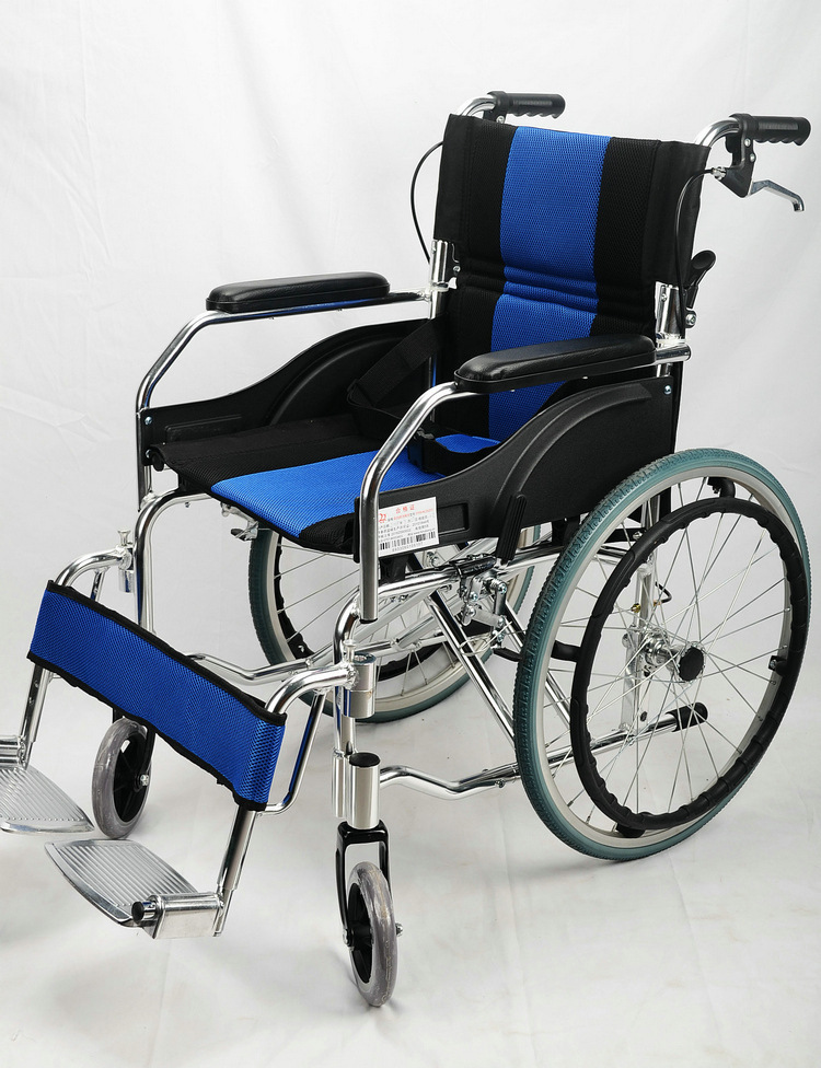 铝合金轮椅轻型折叠小家用超轻老年医院老人便携代步残疾人手推车