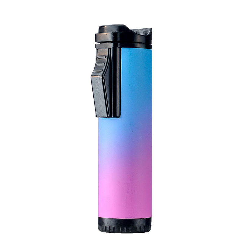 Personalized Gradient Color Metal Lighter Manufacturers Adjustable Fire Inflatable Wenzhou Direct Punching Windproof Lighter Hot Sale