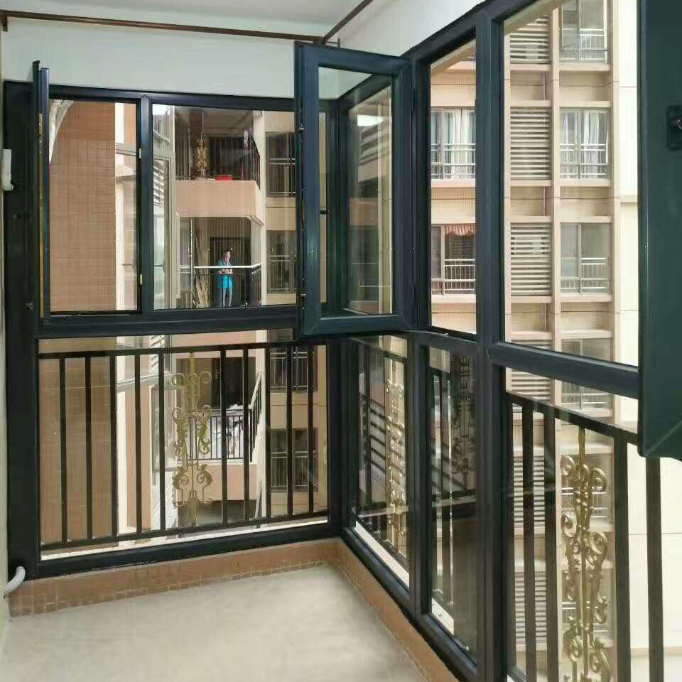 广州隔音窗户卧室改造加装多层夹胶玻璃塑钢平开窗断桥铝门窗