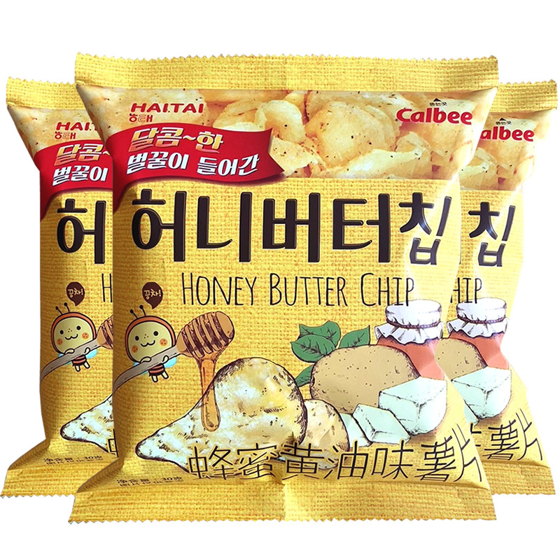 韩国进口卡乐比Calbee 海太蜂蜜黄油薯片30g/小袋电影院零食