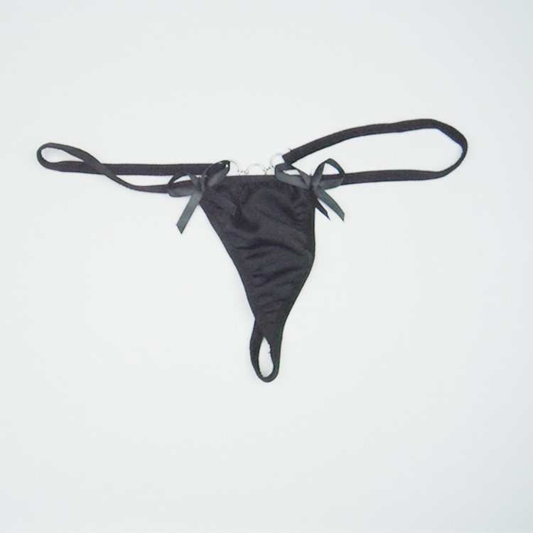情趣内裤 低腰诱惑t字裤 铁三环内裤 女士性感情趣丁字裤n6012