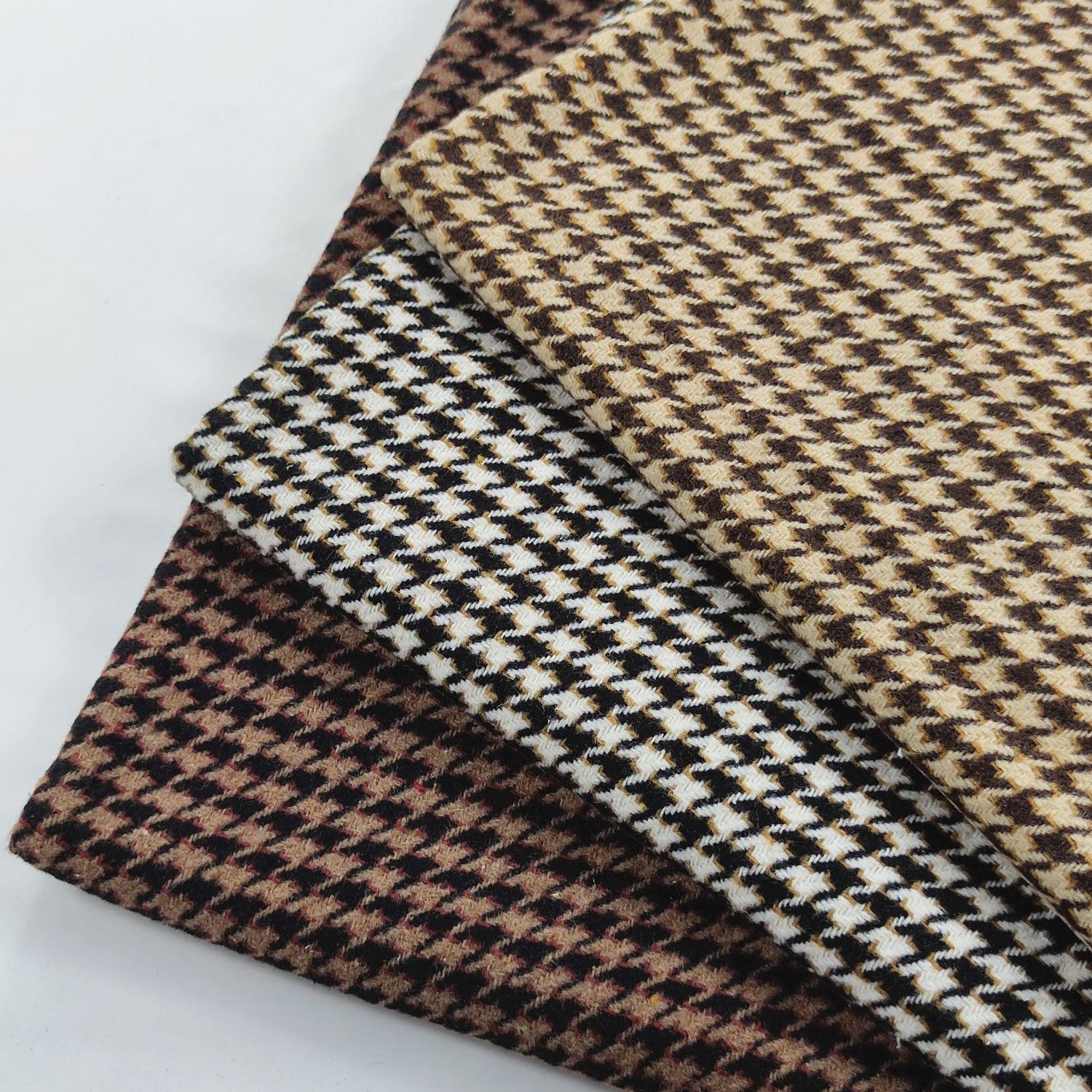 小香风千鸟格面料 秋冬粗纺毛呢大衣鞋帽箱包裤裙毯子时尚呢绒布