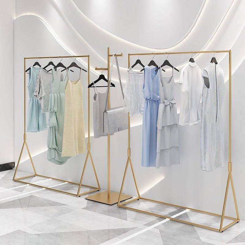 服装店展示架 婚纱架男女服装落地挂衣中岛架侧挂架衣服陈列架子