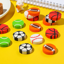 创意橡皮擦足球篮球五款可选pvc批发卡通儿童文具奖励足球橡 皮擦
