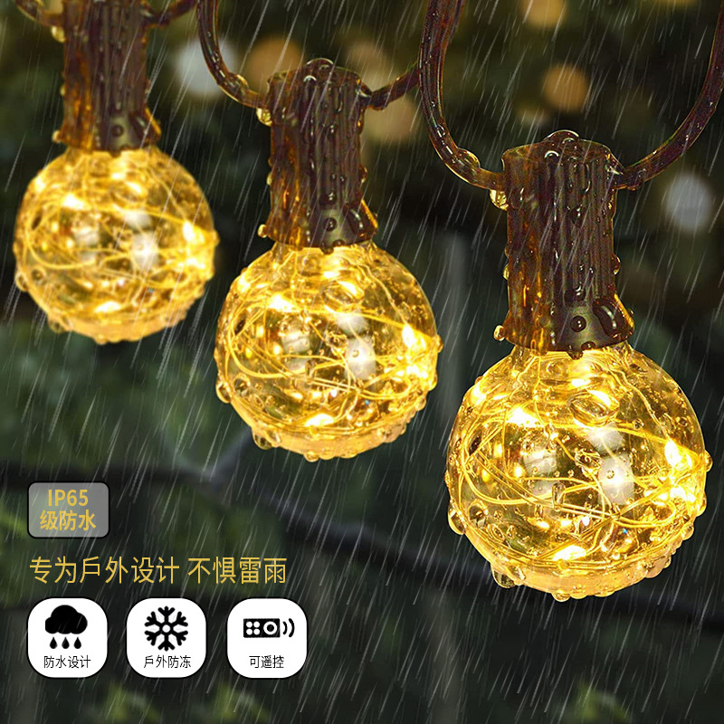 Cross-Border E-Commerce and Foreign Trade G40 Outdoor Lamp String Festival Courtyard Decoration Ambience Light Waterproof Tent Camping
