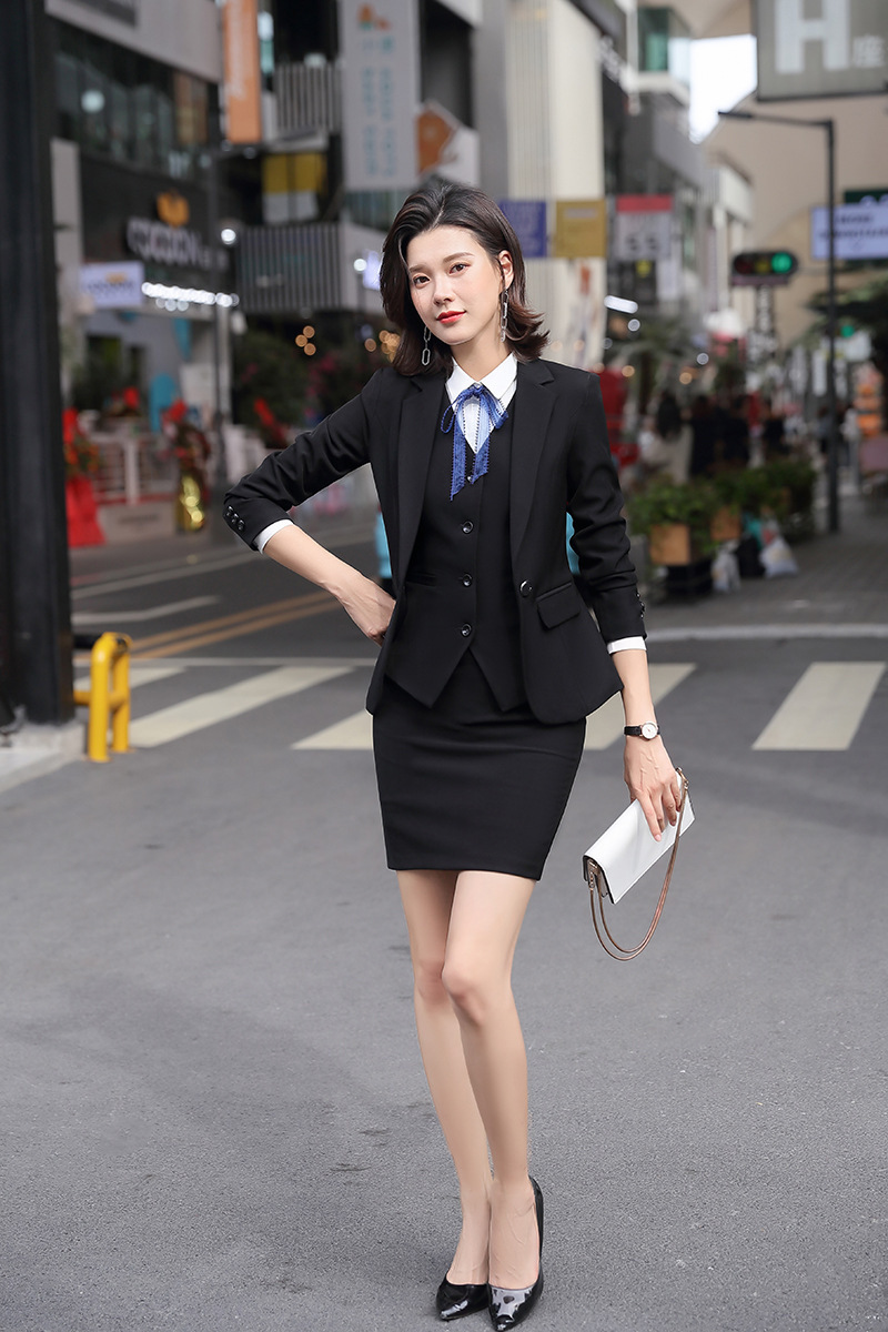 2020新款职业套装女裙装女士正装酒店前台工作装教师面试服装