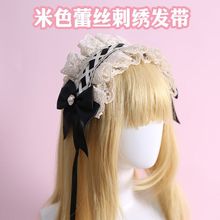 现货蝴蝶结手作洛丽塔发带软妹次元少女lolita发饰可爱多色头饰品