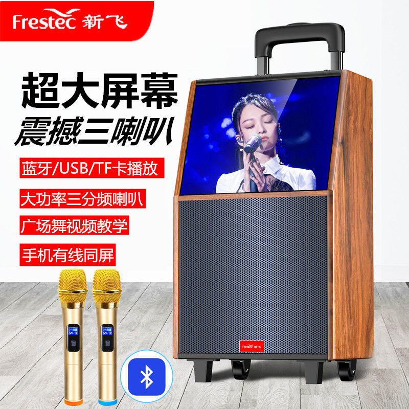 新飞广场舞音响带显示屏大音量家用k歌蓝牙拉杆音箱重低音炮同屏