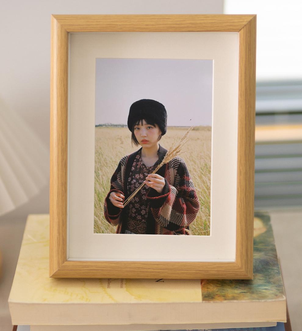 木质中空立体相框简约创意桌面摆台6寸7寸8寸挂墙照片框架a3相框4_奥