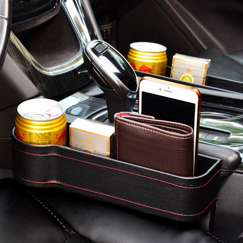 Car Slit Organizer Car Seat Gap Glove Box Water Cup Holder Leather Storage Box Storage Box for Car