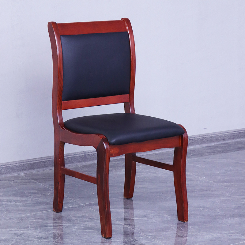 实木会议椅培训椅子单位会议室座椅木质麻将椅油漆皮质桌椅组合