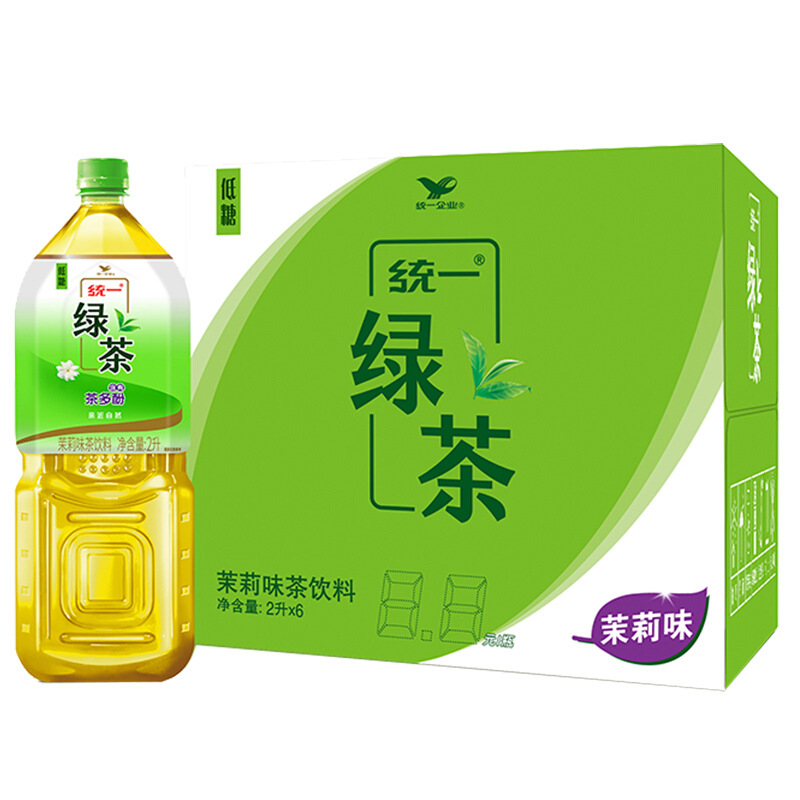 统一绿茶2l*6瓶大包装茶饮料整箱装(新老包装随机发货)