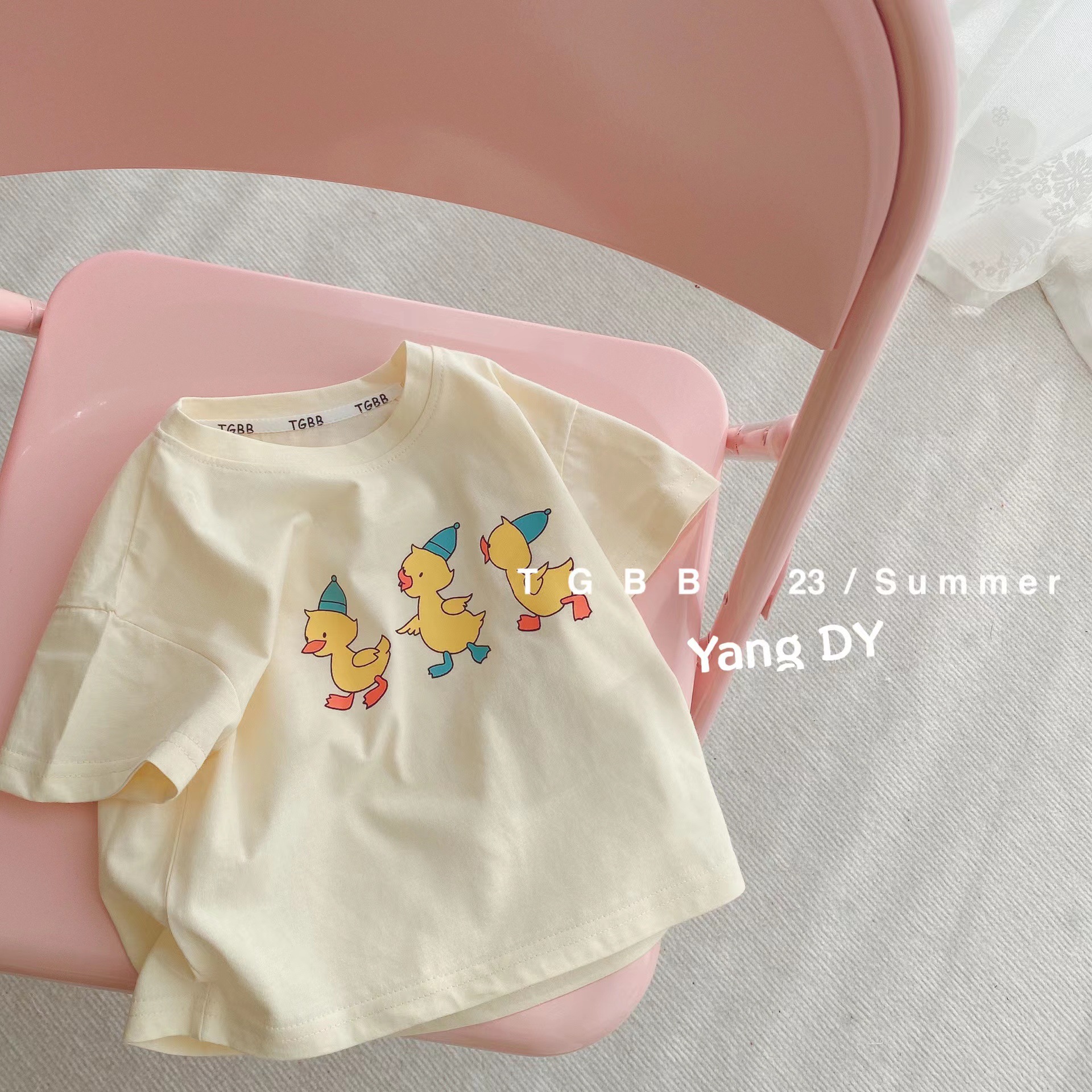 Children's T-shirt Short Sleeve Children's Half Sleeve Girls' Korean Style Baby's Top Trendy 2023 New Boys Spring Clothing
