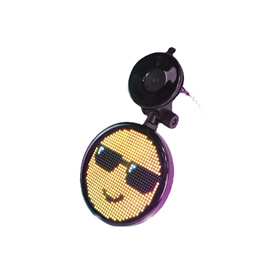 led车载屏汽车后窗表情led灯车载显示屏后挡风玻璃表情屏圆形显示